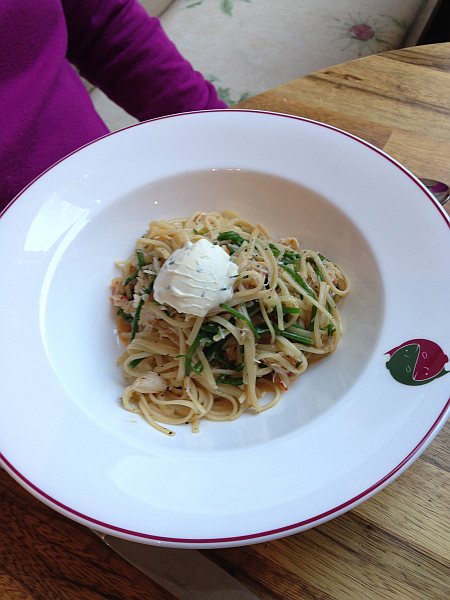 Admiral Codrington Portland crab linguini