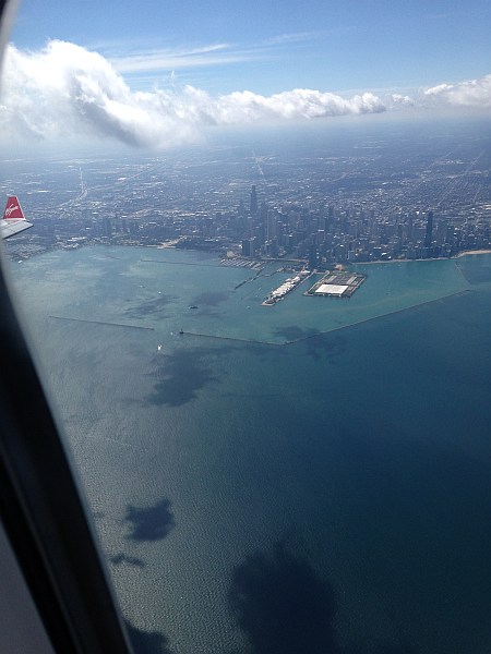 Aerial Photo from Virgin Airlines over Chicago