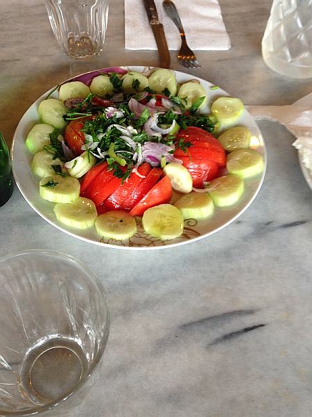 Holy Cell of St. Efstathios, Mount Athos, Greece: Fresh Greek food