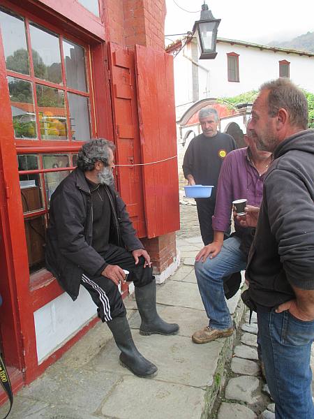 Locals in Karyes, Mount Athos, Greece Locals in Karyes, Mount Athos, Greece