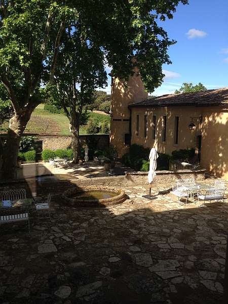 La Villa Baulieu, a palace in Provence to love-Courtyard in dappled sun