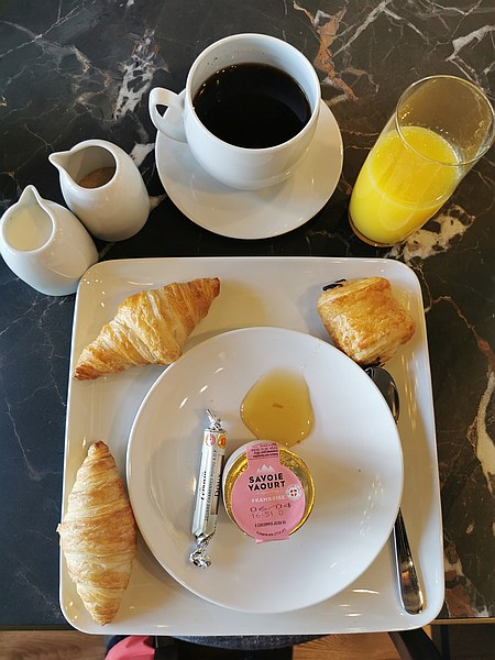 Croissant and coffee