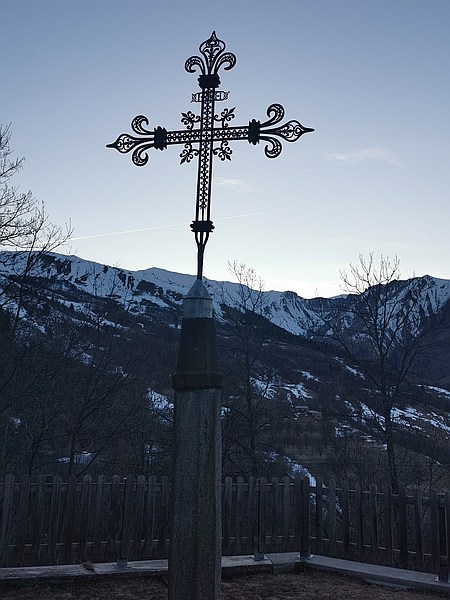 Chappelle Notre Dame de la Vie de Saint Martin de Bellville in the twilight