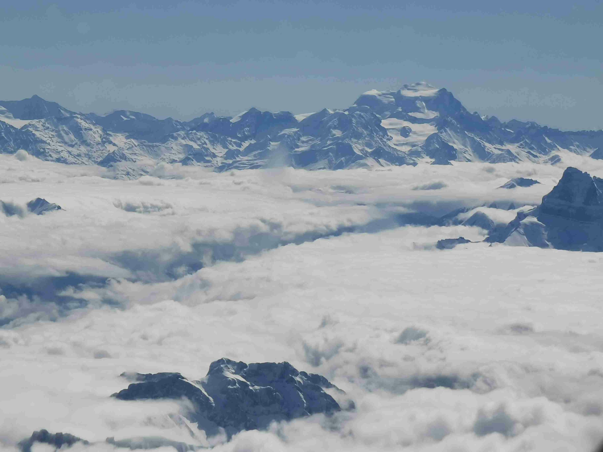 the alps from the sky