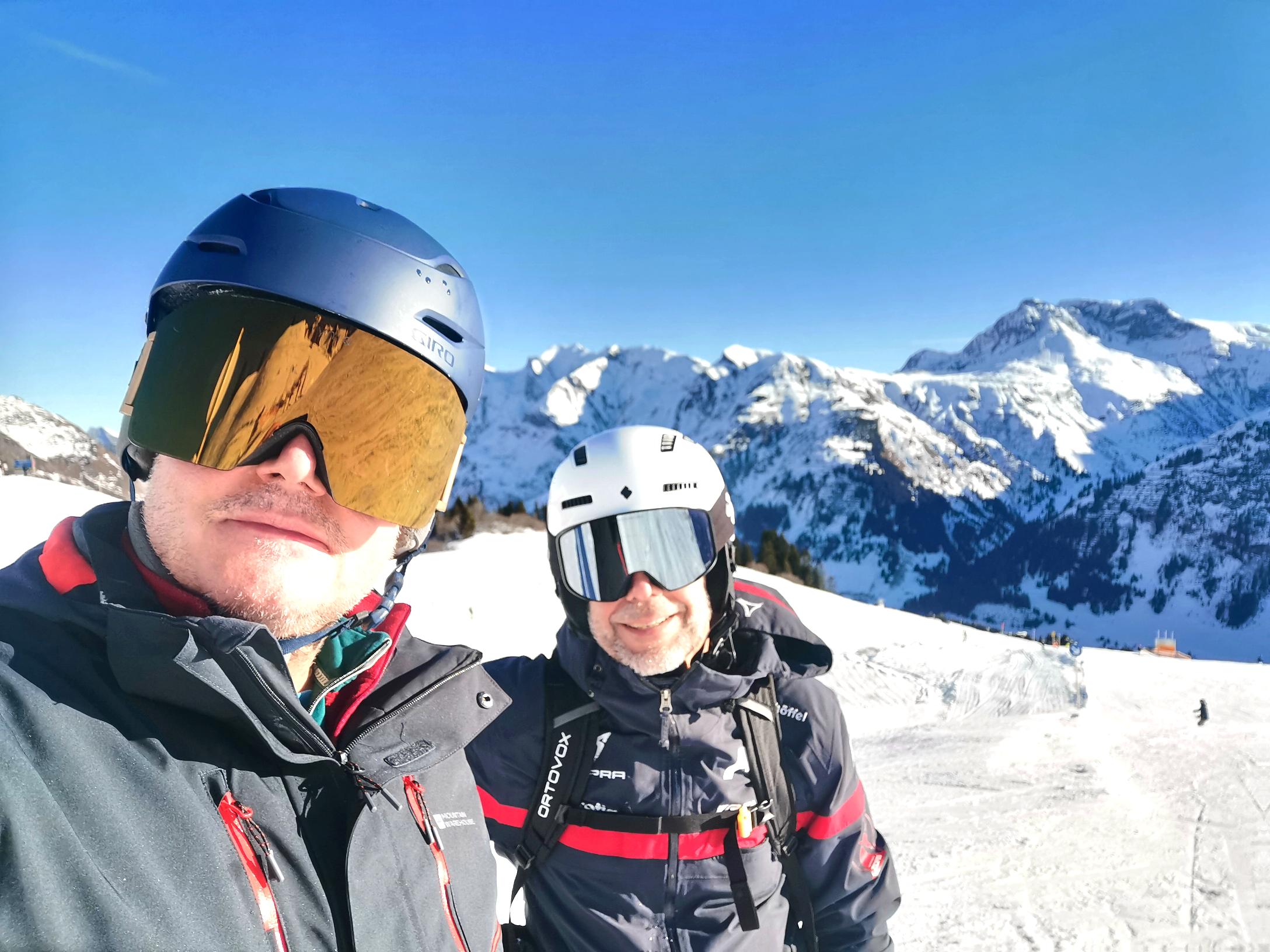 Michael Grenville with his Ski Instructor in Lech