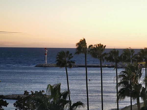 View from Le Majestic with the sun going down